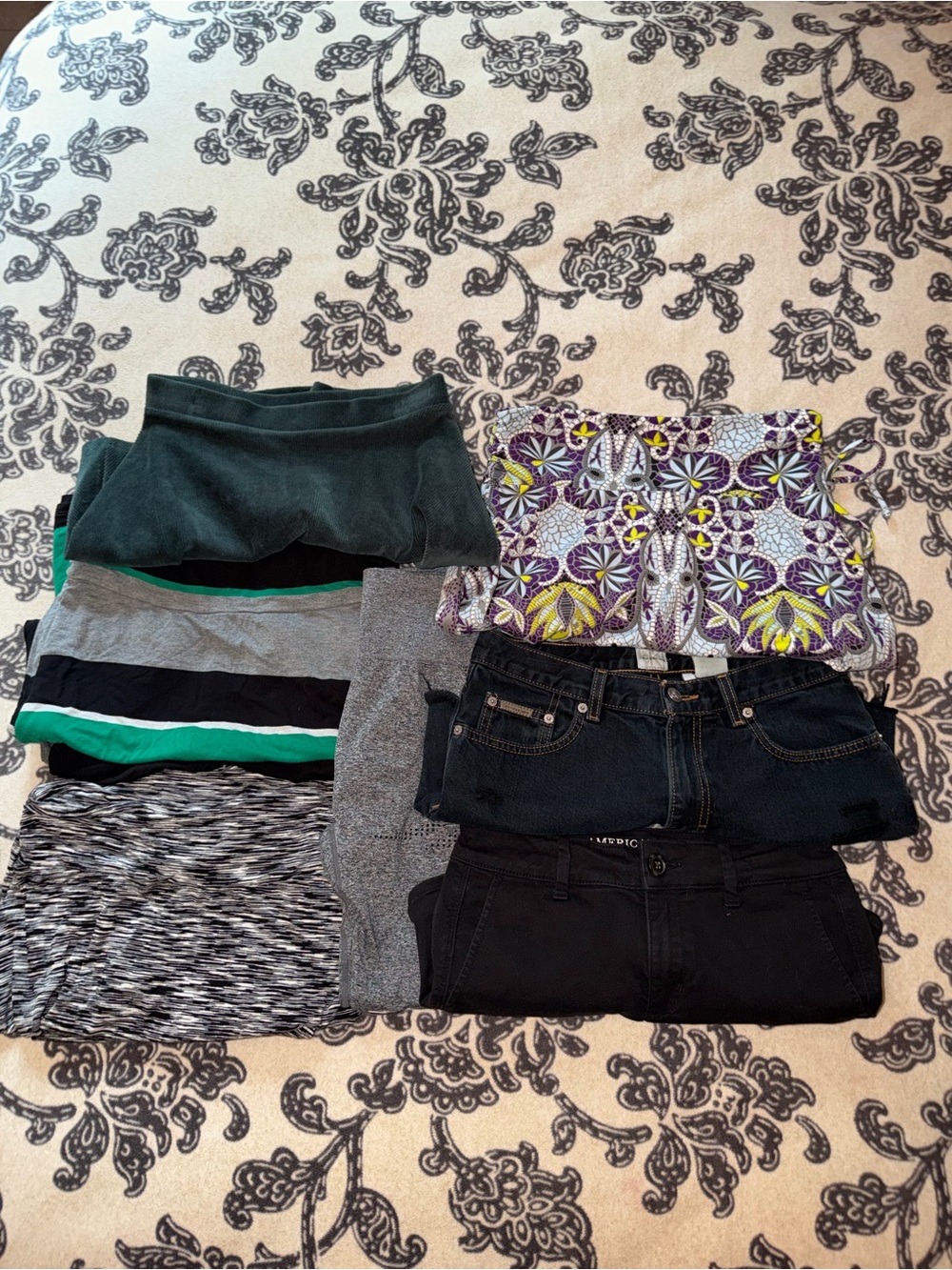 Mixed Women's Bottoms Bundle with Patterned Skirt